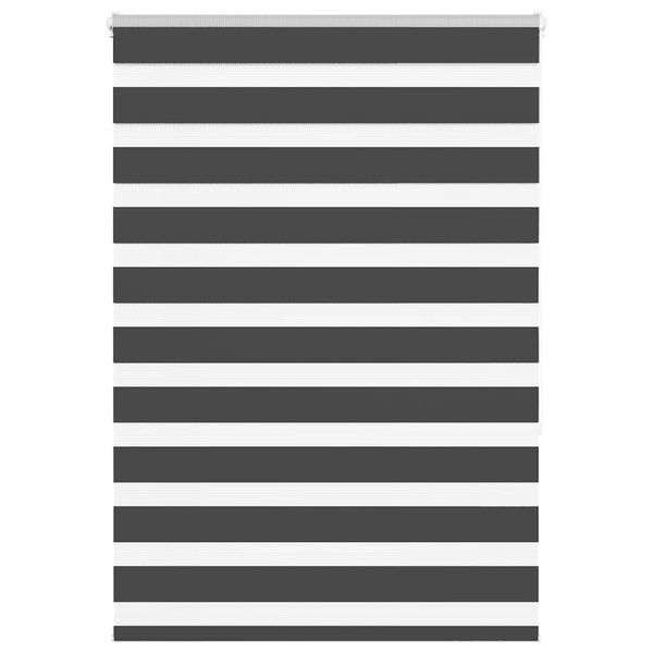 vidaXL Zebra roleta čierna 115x150 cm šírka látky 110,9cm polyester