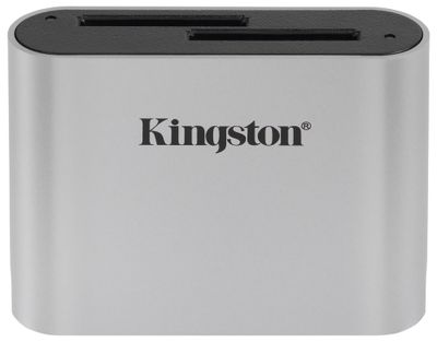 KINGSTON USB3.2 Gen1 Workflow Dual-Slot SDHC/SDXC UHS-II čtečka kariet Čtečka pamäťových kariet, externá, USB 3.2 Gen1 typ C, SDHC, SDXC, UHS-II, 2 sloty