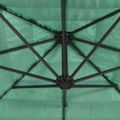 vidaXL Záhradný slnečník s oceľovou tyčou zelený 223x223x213 cm