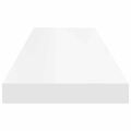vidaXL Plávajúce nástenné police 2 ks, biele 90x23,5x3,8 cm, MDF