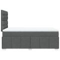 vidaXL Boxspring posteľ s matracom, tmavosivá 120x190 cm, látka
