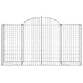 vidaXL Oblúkové gabiónové koše 4ks 200x50x100/120cm pozinkované železo