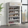 vidaXL Botník betónovo sivý 60x35x105 cm spracované drevo