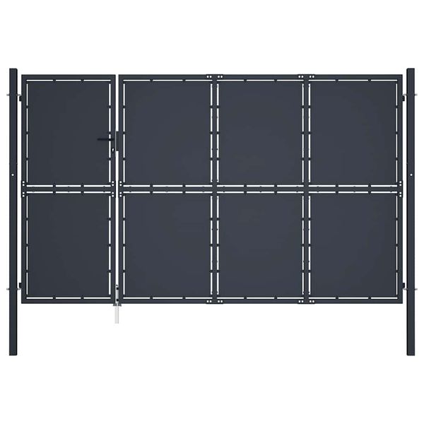 vidaXL Záhradná brána z ocele 350x200 cm antracitová