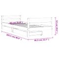 vidaXL Rám detskej postele so zásuvkami biely 80x200 cm mas. borovica