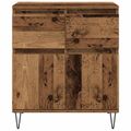 vidaXL Servírovacia skriňa Staré drevo 60 x 35 x 70 cm