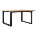 vidaXL Konferenčný stolík v tvare O 80x80x45,5 cm borovica a oceľ