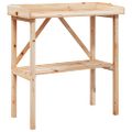 vidaXL Stôl na rastliny s policou 78x38x82,5 cm masívna jedľa