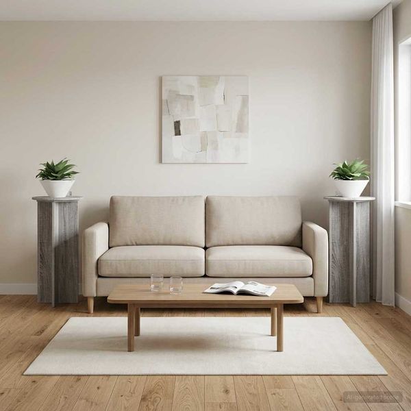 vidaXL Stojan na rastliny 2 pcs Sivá sonoma 40 x 40 x 80 cm