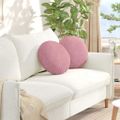 vidaXL Vankúše na sedenie 2 pcs Ružová Ø 40 x 13 cm Zamat