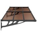 vidaXL Vchodová strieška čierna 239x90 cm polykarbonát