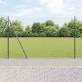 vidaXL Pletivový plot s betónovým podstavcom 25 x 1,4 m Sivá Sieťovina