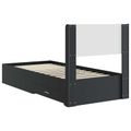 vidaXL Posteľový rám s úložným priestorom a čelom Čierna 75 x 190 cm