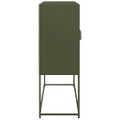 vidaXL Komoda olivovozelená 100,5x39x107 cm oceľ valcovaná za studena