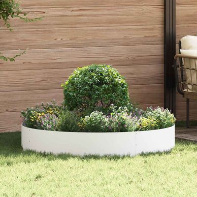 vidaXL Krúžok na kvetináče 5 pcs Biela 120 x 120 x 20 cm