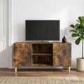 vidaXL TV skrinka 102 x 34,5 x 50 cm Dymový dub Kompozitné drevo