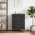 vidaXL Zásuvkový kabinet Čierna 66 x 34,5 x 89,5 cm Kompozitné drevo