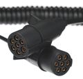 Propojovací spirálový kábel 7pin typ N TRAILER CABLE 11, plastová zástrčka, 24V, 3,5 m SIXTOL