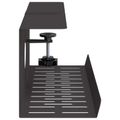 vidaXL Úložný box na káble pod stôl 2 ks Čierna 35 x 12 x 13 cm Oceľ