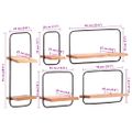 vidaXL Nástenné police 5 ks, masívne akáciové drevo