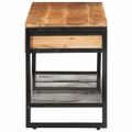 vidaXL Lavička na topánky 110x35x45 cm masívna akácia a železo