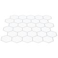 vidaXL Hexagónová dlažba 50 ks Biela šedá 30 x 30 cm Polyuretán a PET