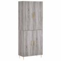 vidaXL Vysoká skrinka sivý dub sonoma 69,5x34x180 cm spracované drevo