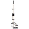 vidaXL Strom pre mačky od podlahy po strop tmavosivý 268,5-294,5 cm