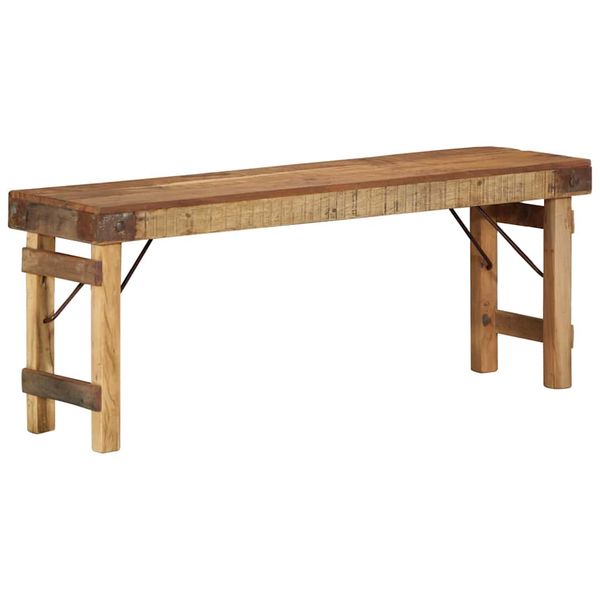 vidaXL lavička Prírodná 110 x 35 x 46 cm Zrecyklované staré drevo