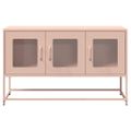 VidaXL TV skrinka Ružová 100,5x39x60,5 cm Oceľ valcovaná za studena