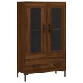 vidaXL Vysoká skrinka hnedá dub 69,5x31x115 cm kompozitné drevo