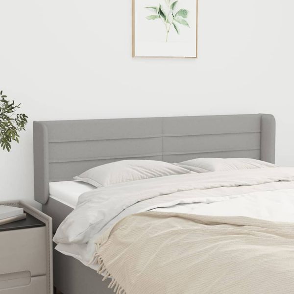 vidaXL Čelo postele so záhybmi bledosivé 147x16x78/88 cm látka