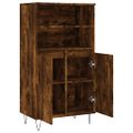 vidaXL Vysoká skrinka dymový dub 60x36x110 cm spracované drevo