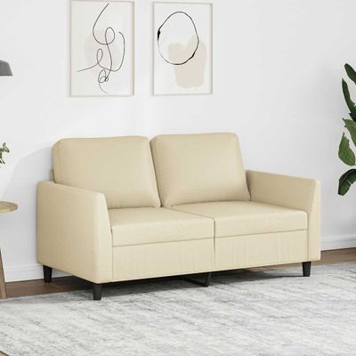 vidaXL 2-miestna pohovka krémová 120 cm umelá koža