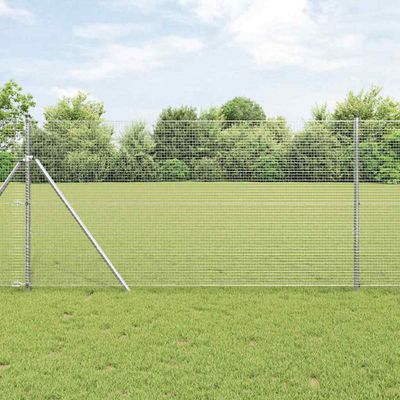 vidaXL Pevný kovaný drôtový plot 10 x 1,2 m Strieborná Sieťovina
