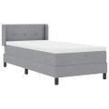 vidaXL Posteľ s pružinovým rámom Svetlosivá 200 x 90 cm látka