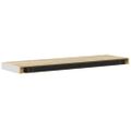 vidaXL Plávajúce nástenné police 4 ks dub a biele 90x23,5x3,8 cm MDF
