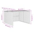 vidaXL Garáž na robotickú kosačku čierna 86x90x52/57 cm polyrattan