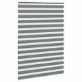 vidaXL Zebrová roleta tmavosivá 155x230 cm šírka látky 150,9 cm polyester