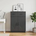 vidaXL Servírovacia skriňa Čierna 66 x 34,5 x 87 cm Kompozitné drevo
