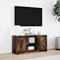 vidaXL TV stolík s LED dymový dub 100x34x50 cm kompozitné drevo