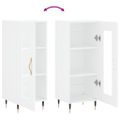 vidaXL Komoda biela 34,5x34x90 cm spracované drevo