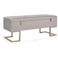 vidaXL Lavica s úložným priestorom 105 cm, sivá, zamat