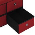 vidaXL Skladacia úložná lavica vínovo červená 76x38x38 cm umelý ľan
