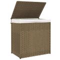 vidaXL Kôš na bielizeň s 2 priehradkami 53x35x57 cm polyratan