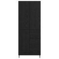 vidaXL Highboard 2 ks Čierny dub 69,5 x 34 x 180 cm Kompozitné drevo