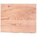 vidaXL Stolová doska bledohnedá 60x50x(2-4) cm ošetrený masívny dub
