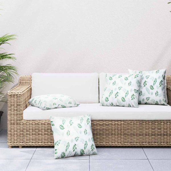 vidaXL Rozhadzovacie vankúše List 4 pcs Vzor listov 50 x 50 cm