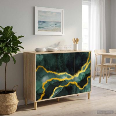 vidaXL Servírovacia skriňa WIJHE Sonoma 102 x 33 x 75 cm