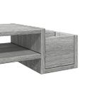 vidaXL Stojan na monitor s policou sivý sonoma 70x27x15cm kompoz.drevo